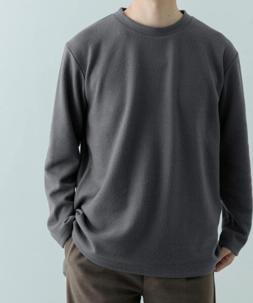 ITEMS URBANRESEARCH（アイテムズ アーバンリサーチ）の「クルーネック リブ ヘビーウェイトTops（Tシャツ/カットソー・メンズ・CHA/IVO/MOC/BLK・M/L）」の20枚目の写真