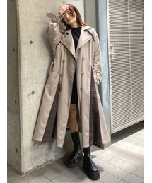 EMODA | ドッキングフレアトレンチコート(トレンチコート)