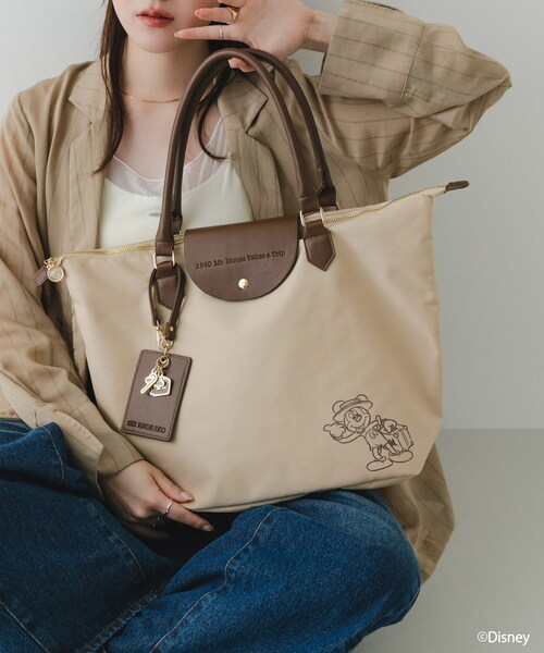 RODE SKO（ロデスコ）の「別注/Disney/パスケース付トート（トートバッグ・レディース・BLACK/BEIGE・One）」の18枚目の写真