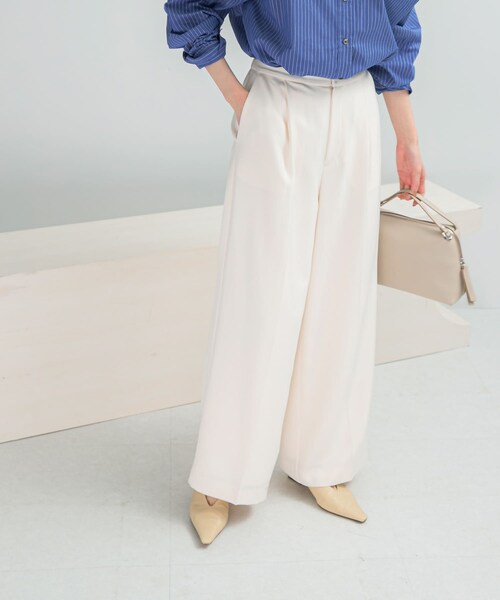 URBAN RESEARCH ROSSO（アーバンリサーチロッソ）の「イージーケアタックイージーパンツ（その他パンツ・レディース・OFF/BABY PINK/BLACK・36/38）」の7枚目の写真