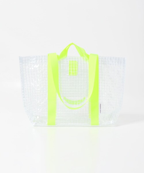 EKAL(エカル)の「TINY GARDEN PRODUCTS マルチユースクリアバッグ M(トートバッグ・レディース・WHITE/NEONYELLOW・M)」の11枚目の写真