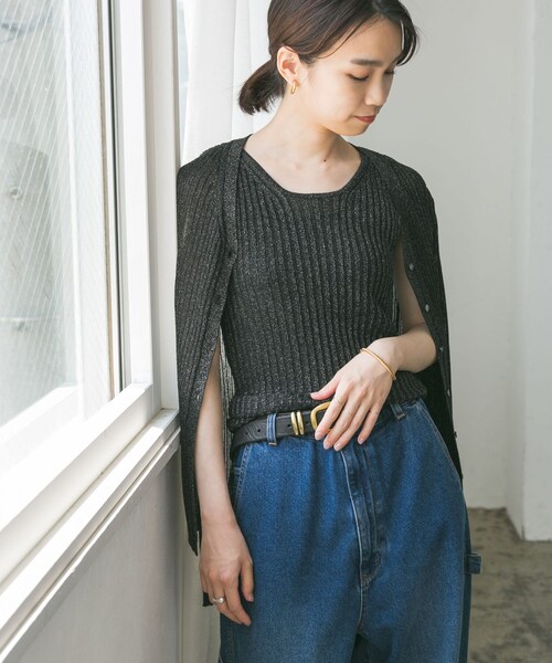 URBAN RESEARCH（アーバンリサーチ）の「ハイゲージラメタンクトップ（タンクトップ・レディース・BLACK系/BEIGE系/BLUE系・FREE）」の12枚目の写真