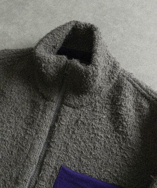 THE GOODLAND MARKET（ザグッドランドマーケット）の「米富繊維　KNIT FLEECE BLOUSON（ブルゾン・メンズ・24ORANGE/12GRAY/41BEIGE/62BLUE・3）」の7枚目の写真