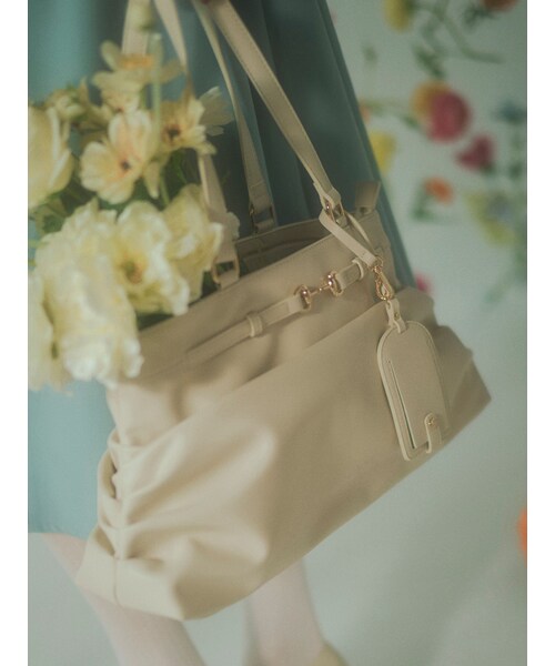 RESEXXY（リゼクシー）の「ビットポイントビッグシルエットバッグ（ハンドバッグ・レディース・アイボリー/ブラック/ピンク・F）」の12枚目の写真