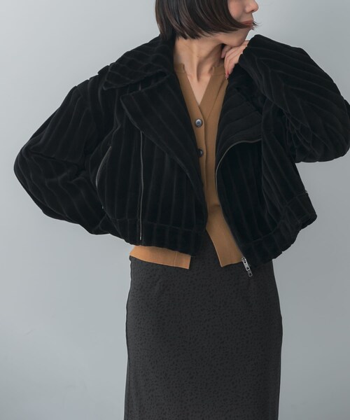 URBAN RESEARCH（アーバンリサーチ）の「Dessin de Mode　シールライダース（ライダースジャケット・レディース・BLACK・FREE）」の2枚目の写真