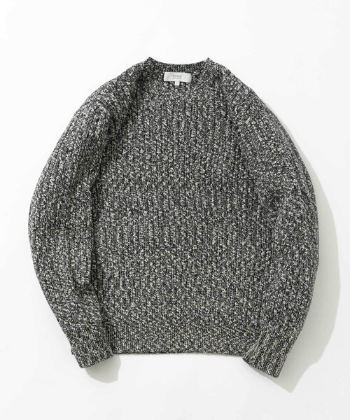 URBAN RESEARCH ROSSO（アーバンリサーチロッソ）の「『WEB限定』『XLサイズあり』スラブリブクルーネックニット（ニット/セーター・メンズ・NAVY/GRAY/BLACK/BROWN・S/M/L/XL）」の2枚目の写真