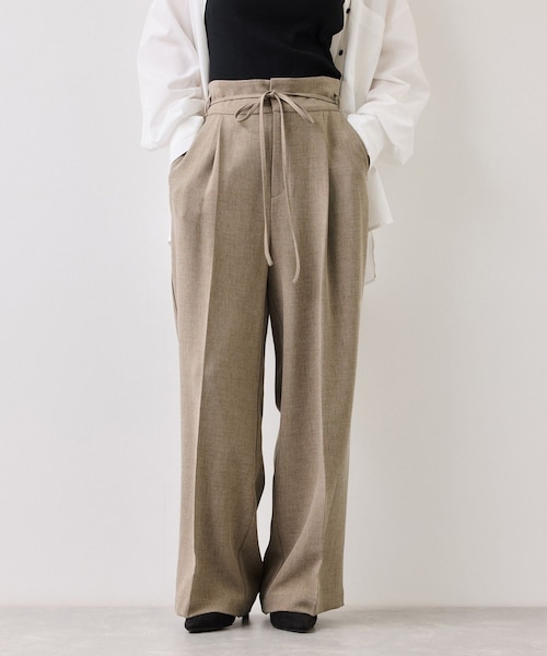 VIS（ビス）の「サマーツイードリボンベルトパンツ/UVケア・イージーケア（その他パンツ・レディース・チャコール/グレー/ベージュ系・M/S/SS）」の14枚目の写真