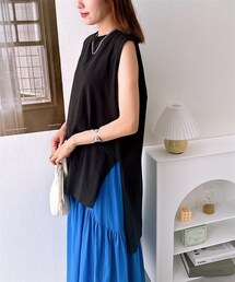 nissen | バックテールノースリーブＴシャツ(Tシャツ/カットソー)