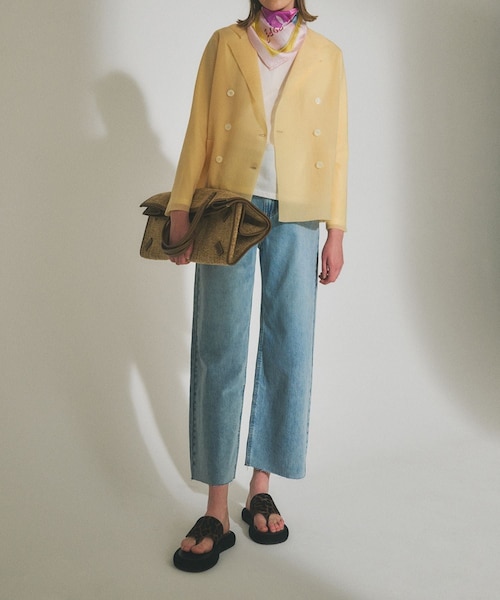 ROPE'(ロペ)の「【ADAWAS(アダワス)】SHEER KNIT JACKET|ジャケット(テーラードジャケット・レディース・ホワイト/オフホワイト/ピンク・F)」の17枚目の写真
