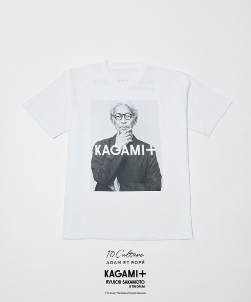 ADAM ET ROPE'(アダムエロペ)の「【KAGAMI+ Ryuichi Sakamoto × 10Culture / ADAM ET ROPE'】KAGAMI+ PHOTO TEE(Tシャツ/カットソー・レディース・ブラック/ブラック系/ホワイト/ホワイト系・L/M/XL)」の2枚目の写真