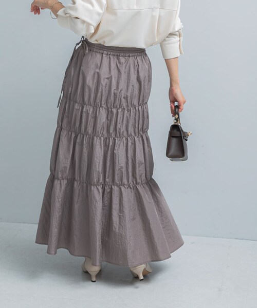 URBAN RESEARCH ROSSO（アーバンリサーチロッソ）の「ブライトシャーリングスカート（スカート・レディース・GRAY/BLACK・Free）」の17枚目の写真