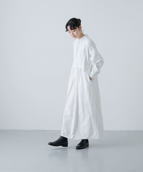 かぐれ（カグレ）の「コットンギャザーワンピース（ワンピース・レディース・OFF/BLACK・1）」の7枚目の写真