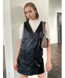 EMODA | 2WAYボクシーフェイクレザーワンピース(ワンピース)