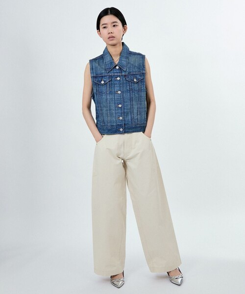 ADAM ET ROPE'（アダムエロペ）の「CHINO BAGGY PANTS（チノパンツ・レディース・ブラック/キナリ/ベージュ・38/40/42）」の21枚目の写真