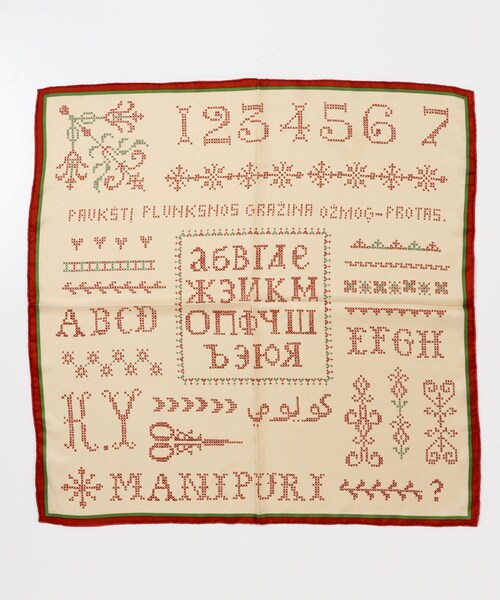 URBAN RESEARCH ROSSO（アーバンリサーチロッソ）の「manipuri　65クロスステッチバンダナ（バンダナ/スカーフ・レディース・red・FREE）」の2枚目の写真