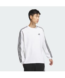 adidas | エッセンシャルズ プラス ルーズフィット スリーストライプス 長袖Tシャツ(Tシャツ/カットソー)