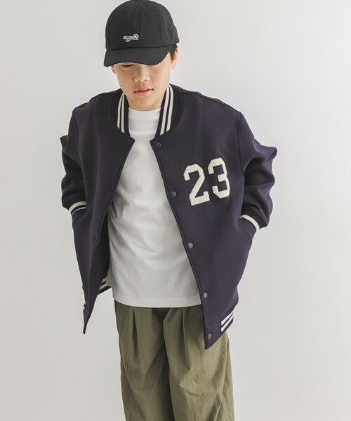URBAN RESEARCH DOORS（アーバンリサーチドアーズ）の「『150サイズ』ダンボールニットスタジャン(KIDS)（ダウンジャケット/コート・キッズ・GRAY/NAVY・150(145-155)）」の3枚目の写真