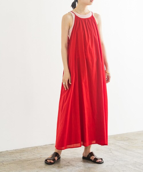 URBAN RESEARCH（アーバンリサーチ）の「『MADE IN JAPAN』アメリカンスリーブタンクトップ（タンクトップ・レディース・BORDEAUX/OFF/BEIGE/PINK・FREE）」の17枚目の写真