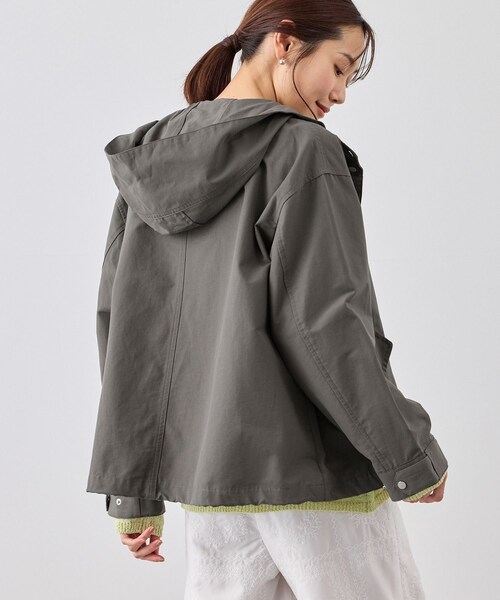 ROPE' PICNIC（ロペピクニック）の「ベーシックマウンテンパーカー スプリングコート/撥水（マウンテンパーカー・レディース・チャコール/キナリ/ダークブラウン/ネイビー・F）」の11枚目の写真