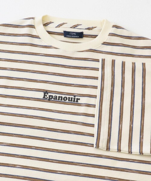 ITEMS URBANRESEARCH（アイテムズ アーバンリサーチ）の「ビンテージライク ボーダーTシャツ（Tシャツ/カットソー・メンズ・BEG/WHT/KHK・M/L）」の11枚目の写真