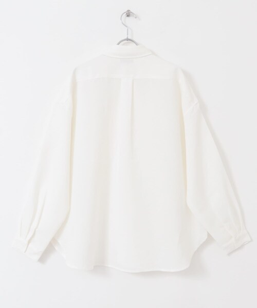 ITEMS URBANRESEARCH（アイテムズ アーバンリサーチ）の「リネンライクシアーロングスリーブシャツ（シャツ/ブラウス・メンズ・WHT/BLK・M/L）」の7枚目の写真