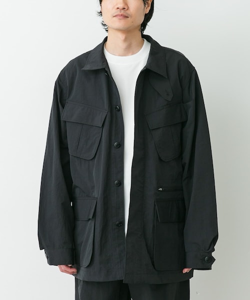 URBAN RESEARCH DOORS(アーバンリサーチドアーズ)の「Snow Peak Apparel NYLON WASHER JACKET(テーラードジャケット・メンズ・GREIGE/CHARCOAL/BLACK・M/L/XL)」の1枚目の写真