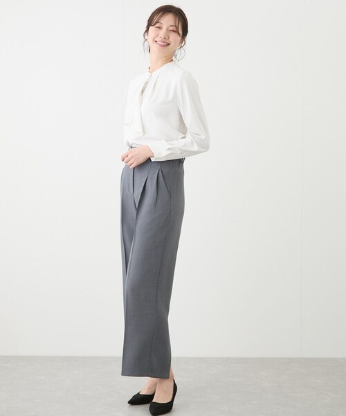 Jayro（ジャイロ）の「リネンライクパンツ（スラックス・レディース・グレー/ベージュ・M）」の21枚目の写真