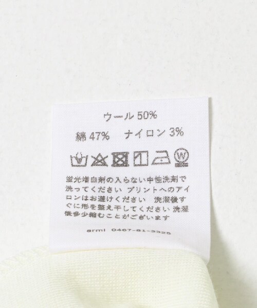 THE GOODLAND MARKET（ザグッドランドマーケット）の「armi　[Smart] MERINO-WOOL CREW NECK TEE（Tシャツ/カットソー・メンズ・WHITE・3/4/5）」の10枚目の写真
