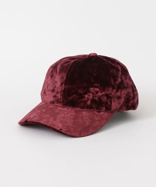 SENSE OF PLACE by URBAN RESEARCH(センスオブプレイスバイアーバンリサーチ)の「クラッシュベロアキャップ∴(キャップ・レディース・BORDEAUX/BLACK/BEIGE・one/One)」の4枚目の写真