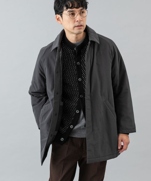 URBAN RESEARCH ROSSO(アーバンリサーチロッソ)の「『XLサイズあり』NOUVELLE中綿ステンカラーコート(ステンカラーコート・メンズ・BLACK/CHARCOAL・M/L/XL)」の2枚目の写真