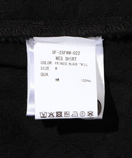 ADAM ET ROPE'（アダムエロペ）の「【Sefr/セファ】WES SHIRT FRINGE（シャツ/ブラウス・メンズ・ブラック・M/S）」の12枚目の写真