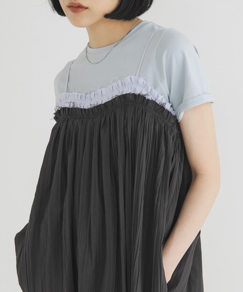KBF（ケイビーエフ）の「バイカラークリンクルビスチェ（その他トップス・レディース・KHAKI×IVO/CCL×BLUE/IVORY×BRN・One）」の14枚目の写真