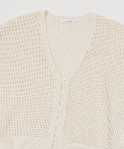 URBAN RESEARCH（アーバンリサーチ）の「ブークレメッシュニットカーディガン（カーディガン/ボレロ・レディース・M.BLACK/OFF/BLACK・FREE）」の13枚目の写真