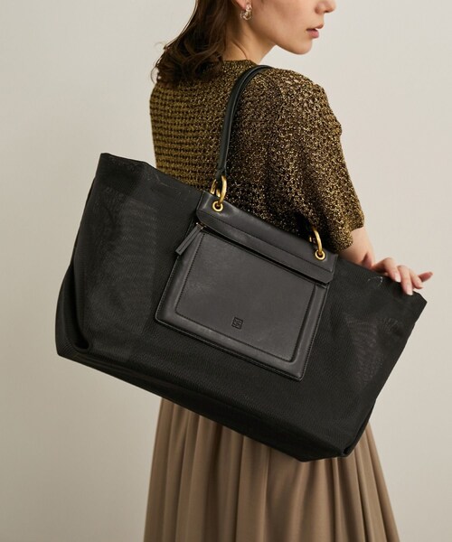 ROPE'(ロペ)の「【A4対応】チュールメッシュダブルハンドルトートバッグ(トートバッグ・レディース・ブラック/オリーブ・F)」の22枚目の写真