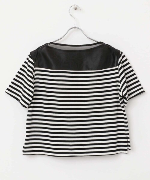 URBAN RESEARCH ROSSO（アーバンリサーチロッソ）の「F by ROSSO　シアードッキングカットソー（Tシャツ/カットソー・レディース・BLACK/GRAY・FREE）」の5枚目の写真