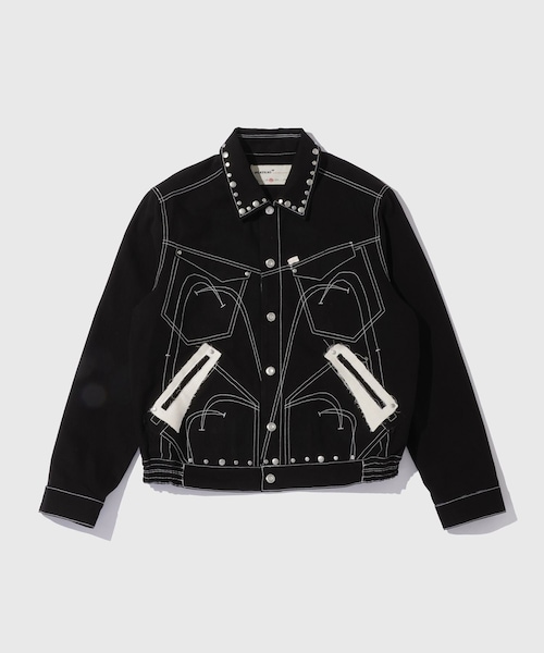 ADAM ET ROPE'（アダムエロペ）の「【PLATEAU STUDIO/プラトー スタジオ】Draft worker jacket（その他アウター・メンズ・ブラック/キナリ・1/2）」の3枚目の写真