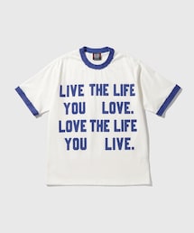 ADAM ET ROPE' | 【RICE NINE TEN/ライス ナイン テン】HAND PRINT RINGER T-SHIRT(Tシャツ/カットソー)