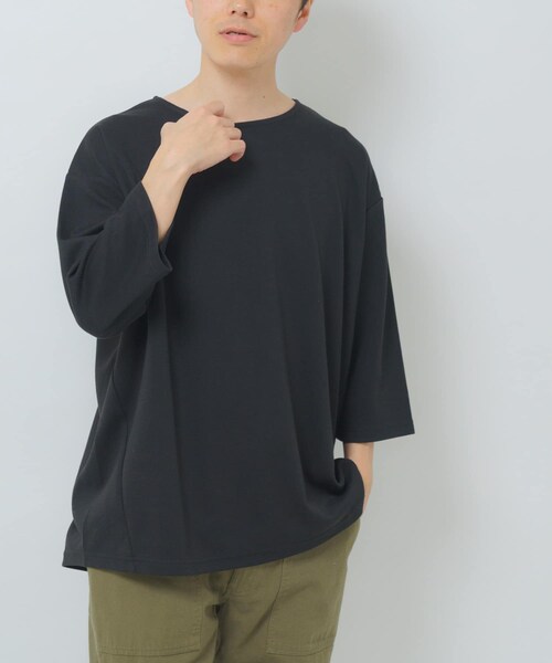 ITEMS URBANRESEARCH(アイテムズ アーバンリサーチ)の「接触冷感ポンチ7分袖トップス(Tシャツ/カットソー・メンズ・WHT/BLU/BEG/BLK・M/L)」の18枚目の写真