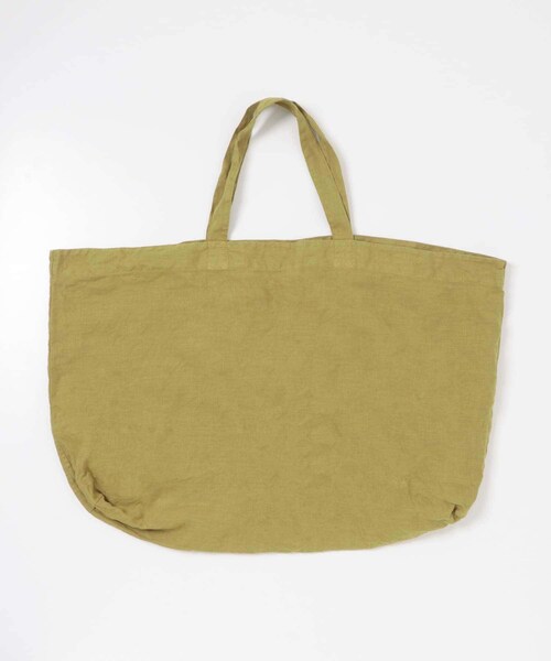 かぐれ（カグレ）の「リネンビッグトートバッグ（トートバッグ・レディース・SMOKE PINK/BEIGE/BLUE GREEN/CHARCOAL/YELLOW KHK・FREE）」の18枚目の写真