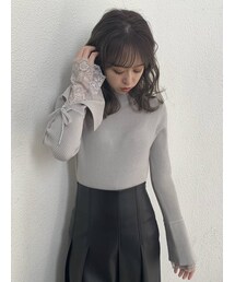 dazzlin | ヘムレースフレアニットトップス(ニット/セーター)