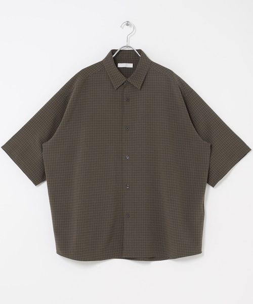 SENSE OF PLACE by URBAN RESEARCH（センスオブプレイスバイアーバンリサーチ）の「マイクロチェックエクストラルーズショートスリーブシャツ（シャツ/ブラウス・メンズ・BLACK/BROWN/GREEN/NAVY/WHITE・M/L）」の12枚目の写真
