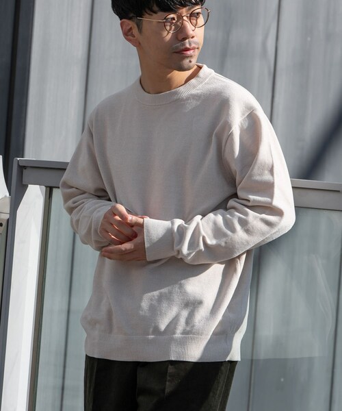 URBAN RESEARCH ROSSO（アーバンリサーチロッソ）の「『XLサイズあり』モールクルーネックニット（ニット/セーター・メンズ・BLACK/IVORY/BEIGE・M/L/XL）」の6枚目の写真