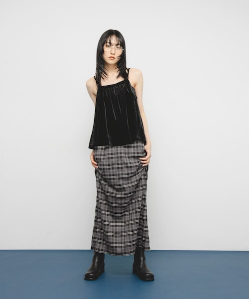 KBF（ケイビーエフ）の「サイドデザインチェックスカート（スカート・レディース・BLACK/YELLOW/BLUE・one）」の8枚目の写真