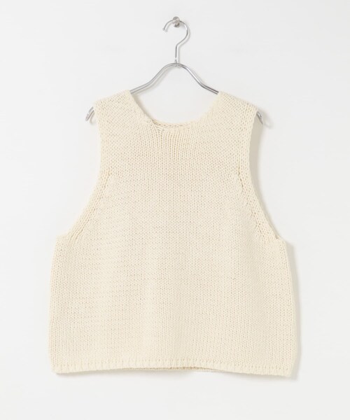 かぐれ（カグレ）の「コットンローゲージニットベスト（ベスト・レディース・IVORY・Free）」の14枚目の写真