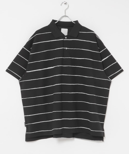 URBAN RESEARCH(アーバンリサーチ)の「SFC SIDE STRIPE BIG POLO(ポロシャツ・メンズ・NAVY/WHITE/BLACK・M/L/XL/XXL)」の2枚目の写真