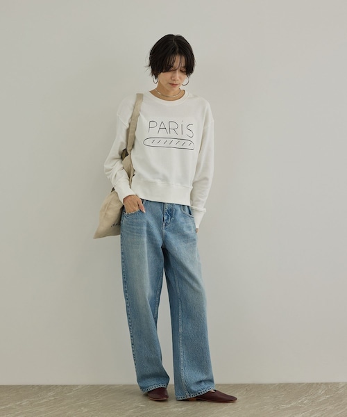 ADAM ET ROPE'(アダムエロペ)の「【Camille de Cussac by SALON】アートプリントスウェット(スウェット・レディース・ホワイト/ホワイト系/ベージュ/ベージュ系・F)」の8枚目の写真