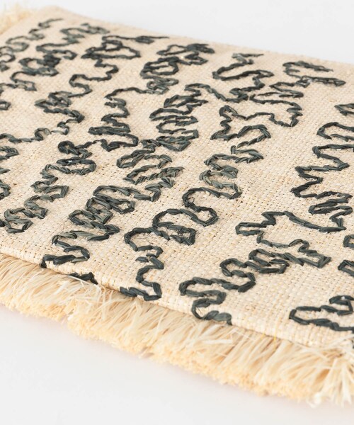 KBF（ケイビーエフ）の「LARONE　ウエーブ柄クラッチ∴（クラッチバッグ・レディース・BLACK/YELLOW・FREE）」の5枚目の写真