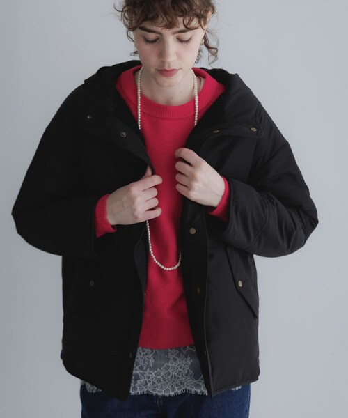 URBAN RESEARCH Sonny Label（アーバンリサーチサニーレーベル）の「リバーシブルボア撥水ショートコート（その他アウター・レディース・アイボリー/ブラック/チャコール・Free）」の15枚目の写真