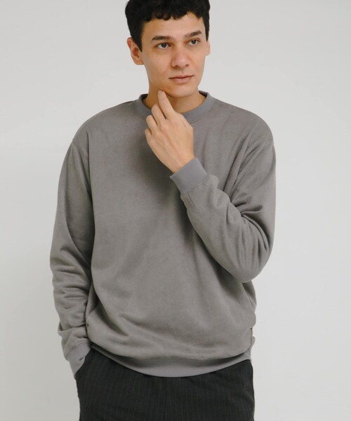 URBAN RESEARCH Sonny Label（アーバンリサーチサニーレーベル）の「クリーミータッチクルーネックプルオーバー（スウェット・メンズ・グレージュ/チャコール/ブルー・M/L/XL）」の5枚目の写真