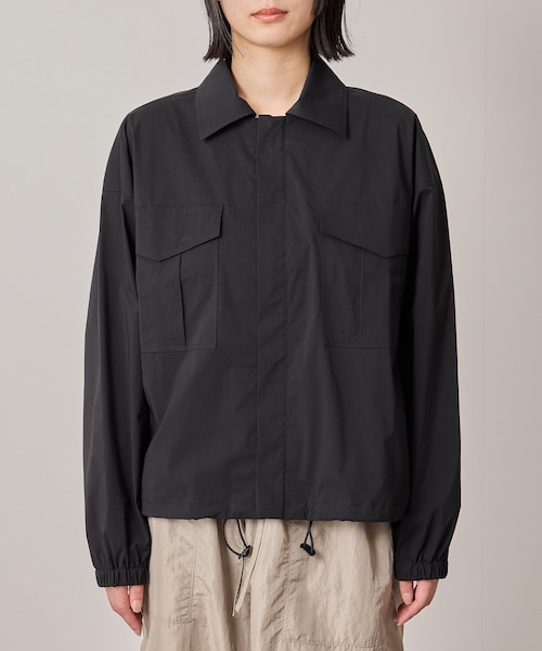 NERGY（ナージー）の「【ウォッシャブル対応】ナイロンZIPウィンドブレーカー（ナイロンジャケット・レディース・ブラック/キナリ・F）」の18枚目の写真